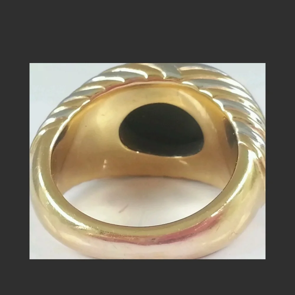 Vintage 14k Gold Onyx Ring-Gemstone Ring-Onyx Jewelry-Estate Jewelry 4.4gm
